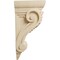Ekena Millwork 3 3/4"W x 4 3/8"D x 8 1/2"H Medium Fig Leaf Corbel, Rubberwood COR03X04X08FIRW - alternate 3